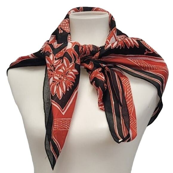 Vintage Jim Renoir Artistic Gazelle Bird Geese African Inspired Fashion Scarf - Picture 1 of 5